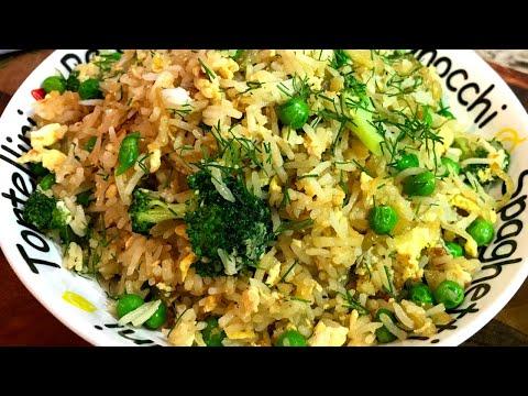 Жареный рис по китайски. Беру рис, яйцо и готовлю вкусный ужин за 15 минут. Рис с яйцом рецепт.