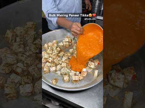 Bulk Making Tandoori Paneer Tikka