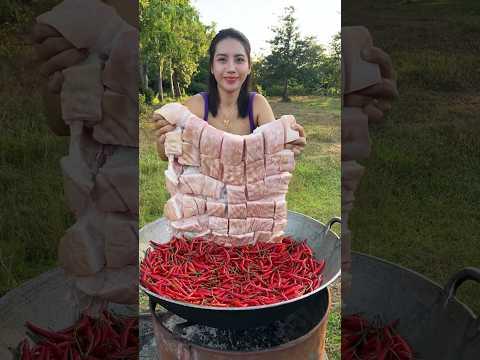 Pork crispy with chili cook recipe #food #recipe #shortvideo #shorts #cooking