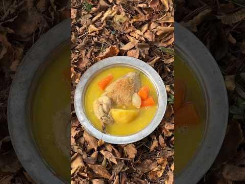 Marinated chicken stew with vegetables. #outdoorcooking