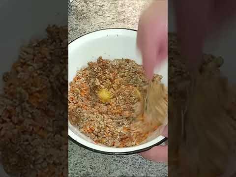 КОГДА ДОМА НЕТ МЯСА. КОТЛЕТЫ ИЗ ПЕРЛОВОЙ КРУПЫ С ОВОЩАМИ И СПЕЦИЯМИ.