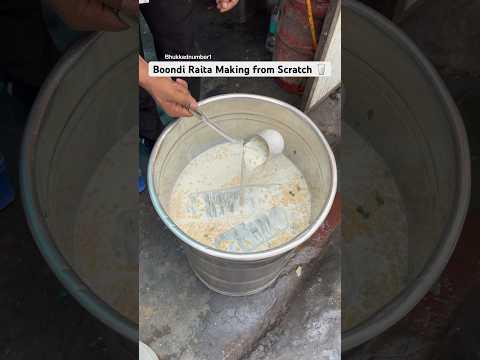 Boondi Raita Making from Scratch in #delhi #youtubeshortsindia #ytshortsindia #indianstreetfood