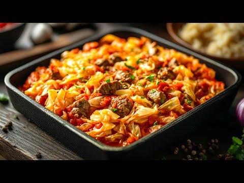 Тушёная капуста с мясом. Вкусное блюдо для всей семьи