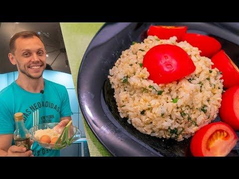 Завтрак из риса с яйцом, быстрый, вкусный, сытный и без мяса!