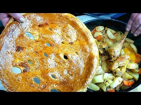 Самый быстрый обед из мяса + на картошке лепёшка!