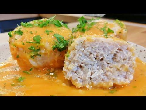 ЁЖИКИ ИЗ КУРИЦЫ с морковной подливой