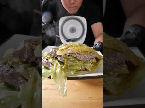 Cabbage and Meat Millefeuille #shorts