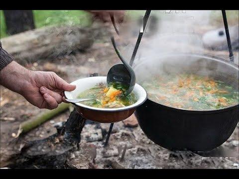 Грибной суп из маслят НА КОСТРЕ! Пальчики ОБЛИЖЕШЬ!