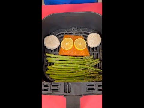 Easy Air Fryer Dinner! #AirFryer #airfryerrecipes #salmon