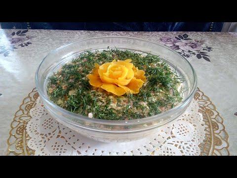 Самый Вкусный Салат с Кабачками , Сыром , Шинкой , Овощами и Чесноком !!!