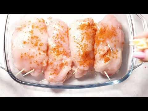 БЛЮДА ИЗ КУРИЦЫ. РУЛЕТИКИ из куриного филе с СЫРОМ И ЛИМОНОМ