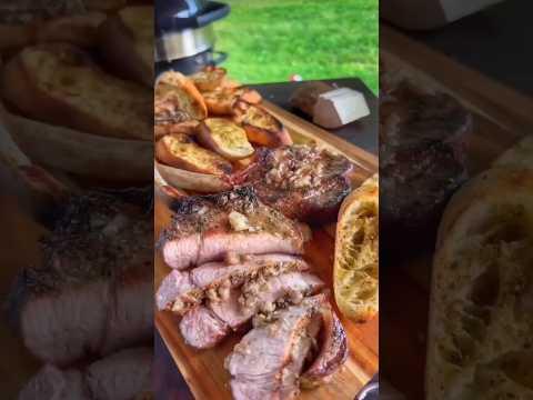 Nature: delicious special steak, cooking in nature