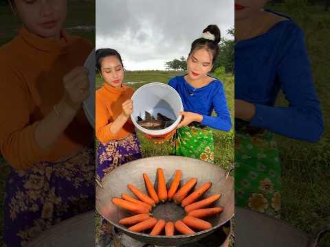 Fish crispy with carrot salad cook recipe #shortvideo #shorts #food #recipe