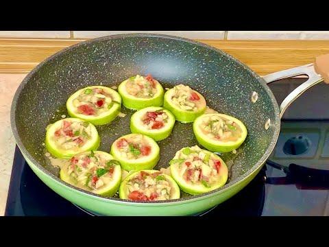 Очень Вкусные жареные КАБАЧКИ на сковороде! Просто. Красиво Полезно. Вкуснота из кабачков за минуты