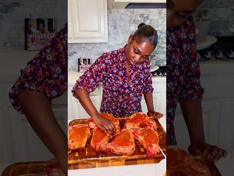 Char grilling steaks for dinner 