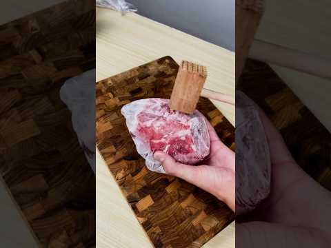 Chefe de restaurante famoso Revelou o Segredo! (A Carne descongelada em 5 minutos) 