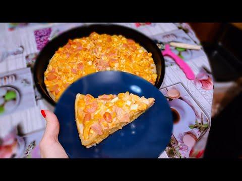 Домашняя вкусная сытная пицца без сыра !!!