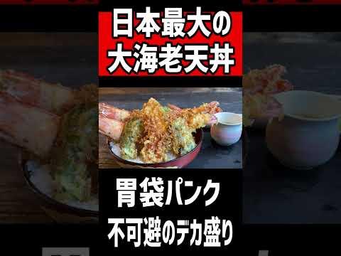 日本最大の大海老天丼！胃袋パンク不可避のデカ盛り！！