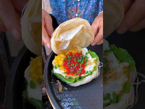Chinese burger Grandma loves fried eggs