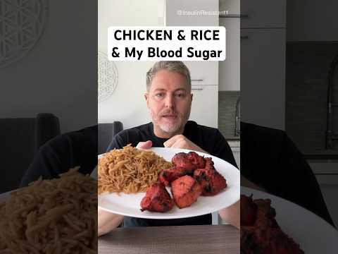 Chicken and rice and my blood sugar. #glucose #bloodsugar #insulinresistant1 #chickenandrice