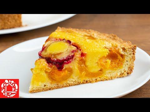 Съедят за минуту! Необыкновенно вкусный Пирог с абрикосами и сливами