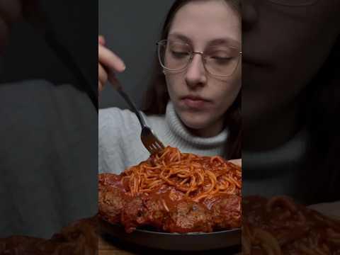 ASMR MARINARA PASTA & BISON MEATBALLS / CALM & RELAXED / EATING SOUNDS / NO TALKING / PREVIEW