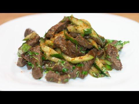 МЯСО ПО-КОРЕЙСКИ с огурцом и чесноком ! РЕЦЕПТ ОГОНЬ для ленивых! Огурец ВКУСНЕЕ мяса!