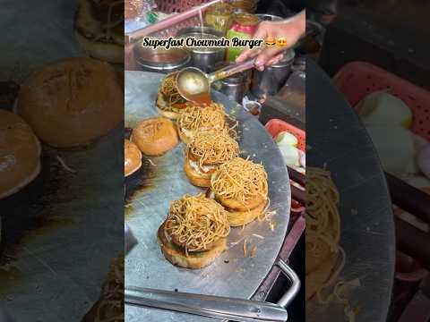 Sirf 50 Rs ka Superfast Chowmein Burger 