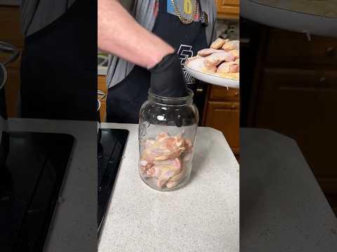 Spicy chicken wings im a jar recipe #shorts