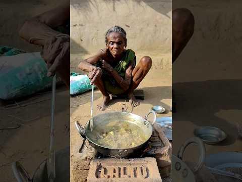 100 year old widow grandma cooking PORK CURRY with Jackfruit ||Village life india #villagecooking