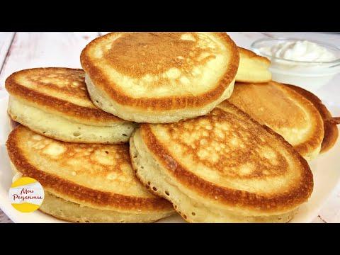 ОЛАДЬИ НА СМЕТАНЕ КАК ПУХ! Простой Рецепт Очень Вкусных Оладушек!