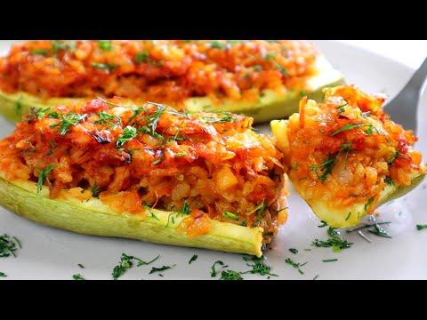 Фаршированные КАБАЧКИ/Вкусная Начинка /Как Ленивые голубцы и без Мяса!