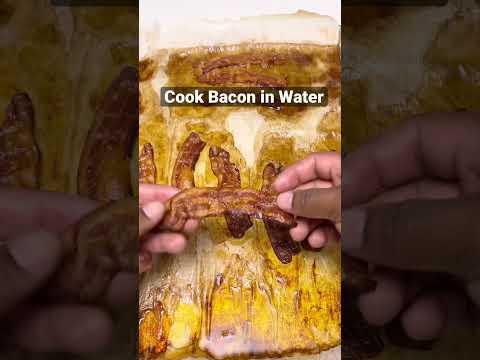 Crispy bacon in water