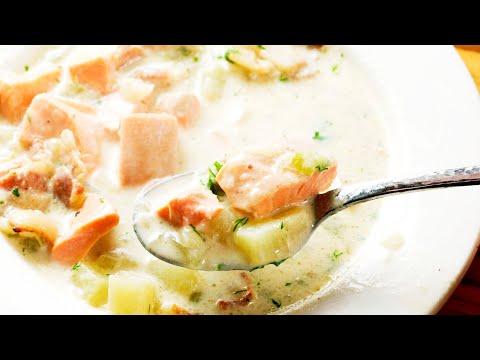 Рыбный суп - супер сливочный, самый вкусный! Можно язык проглотить!