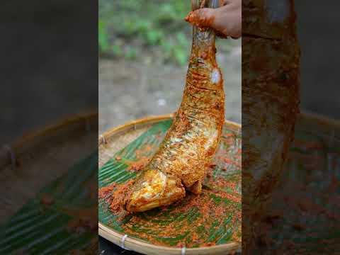 Rohu fish Grilled Over fire #shorts