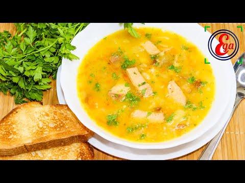 Очень вкусный гороховый суп с копченой курицей в мультиварке