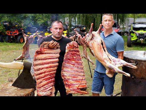 Готовим МЯСО с КАРТОШКОЙ на 350 человек. ENG SUB