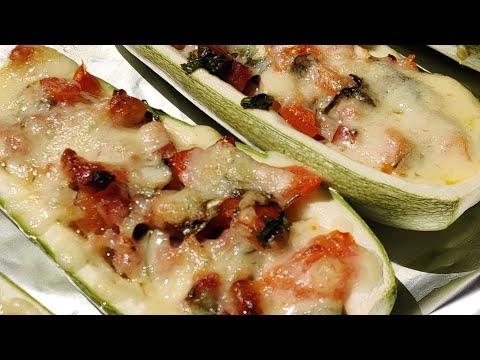 #shorts Кабачки фаршированные беконом и овощами. Zucchini stuffed with bacon and vegetables