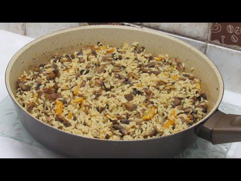 Он такой ВКУСНЫЙ что можно и  без мяса! Постный плов с грибами НА УЖИН!