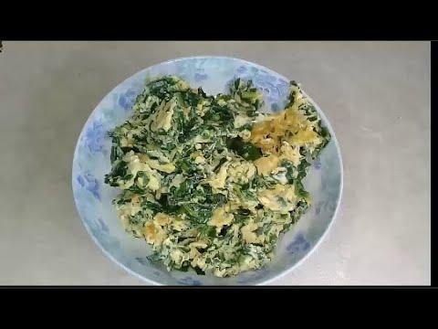 Жареный джусай с яйцами! Очень вкусная необычная яичница.