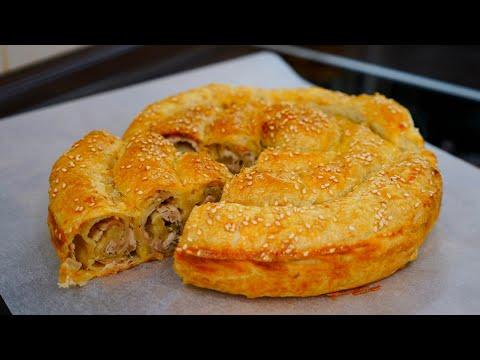 Очень ПРОСТОЙ и ВКУСНЫЙ мясной ПИРОГ  "Улитка"